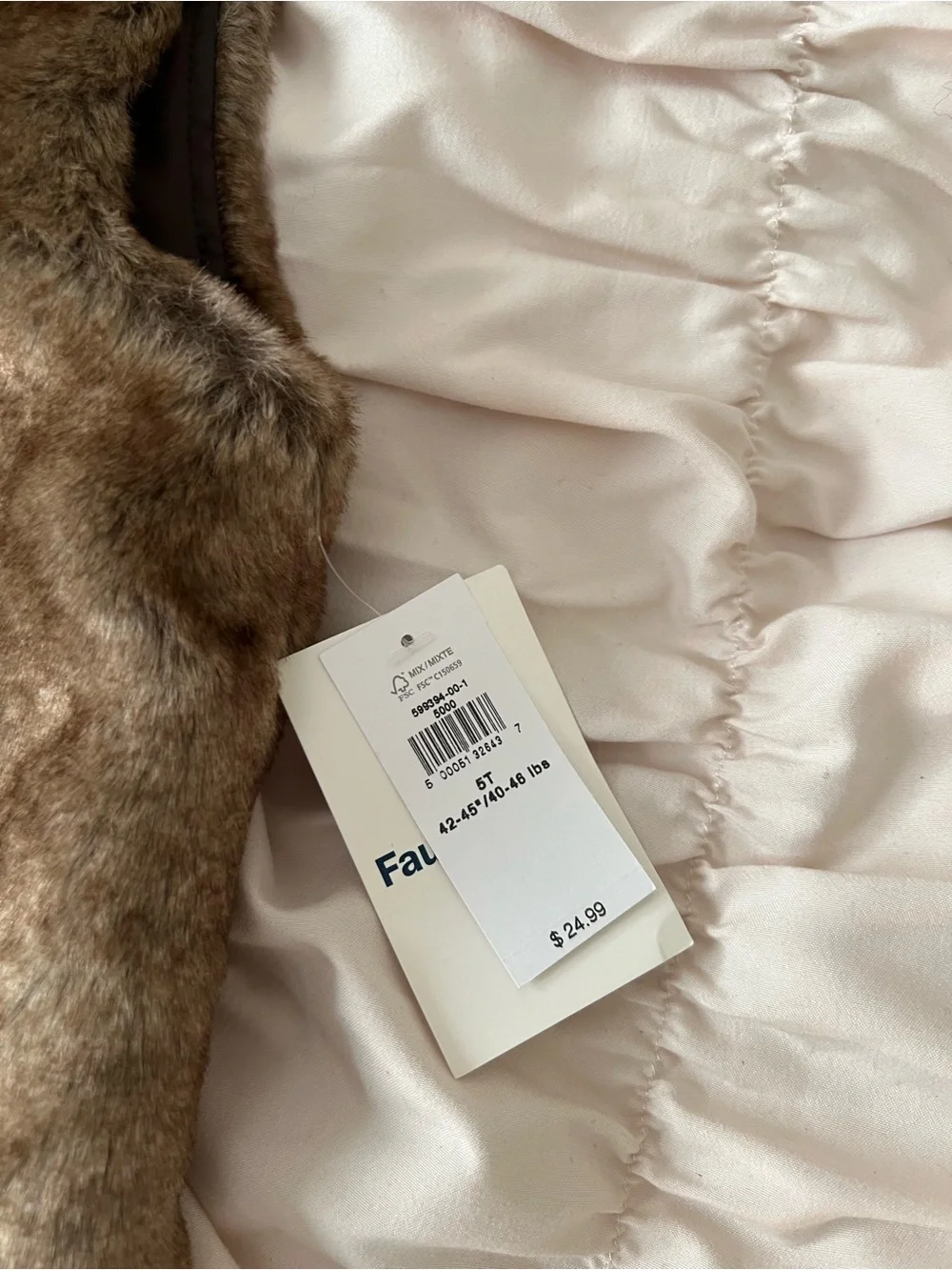 Old Navy Faux Fur Vest in Warm Brown